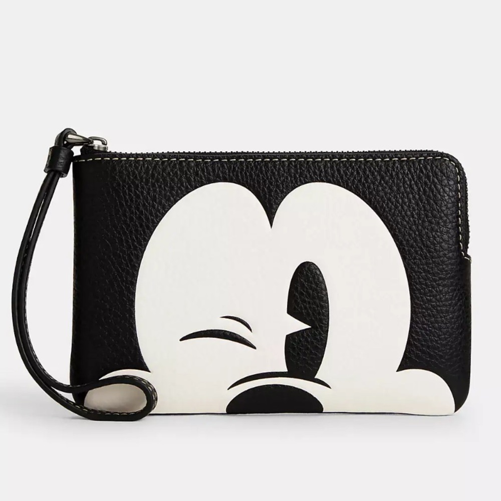 Coach x Disney Winking Mickey Wristlet Wallet
